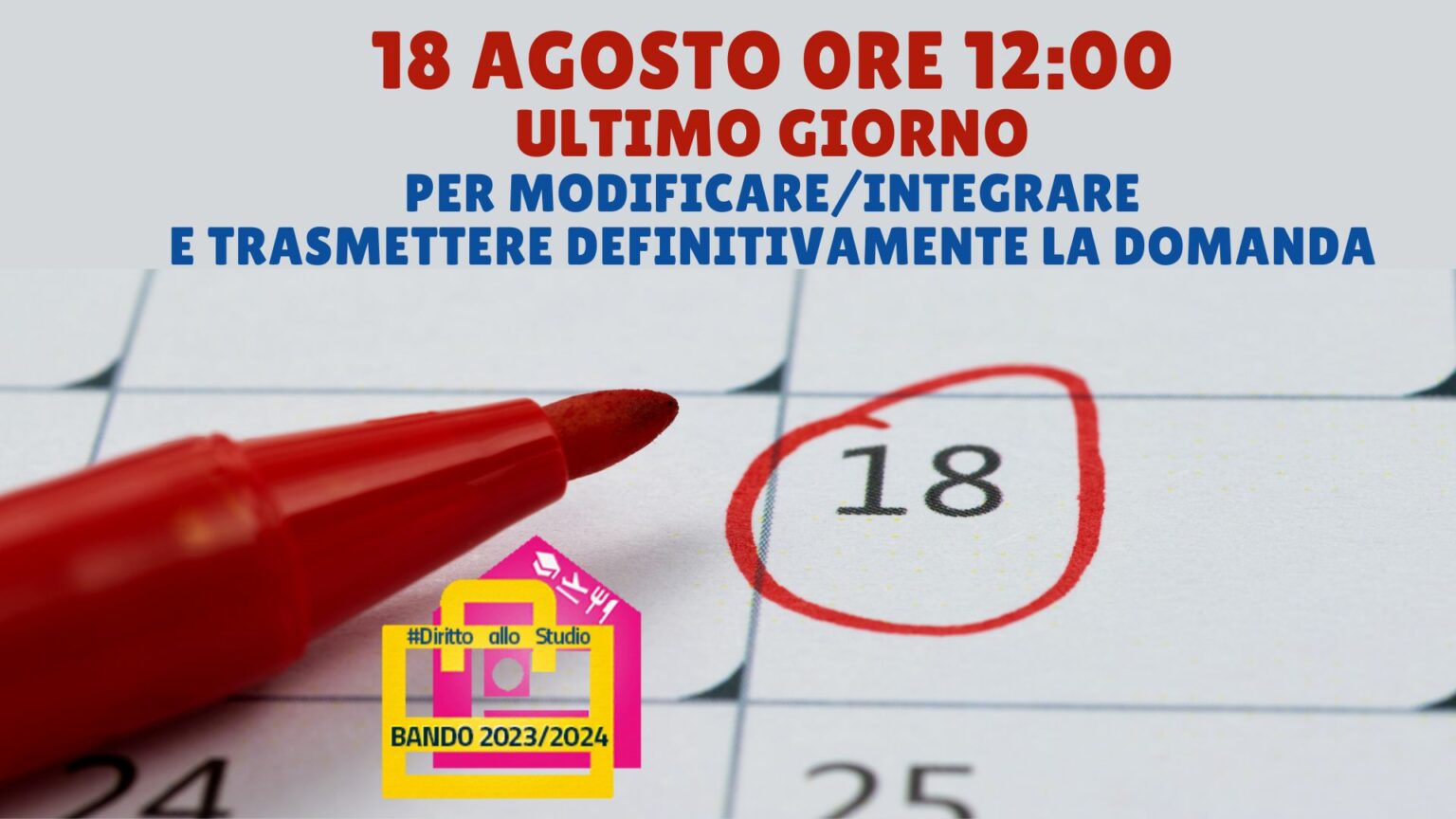 Bando Diritto Allo Studio Agosto Alle Ore Scadenza