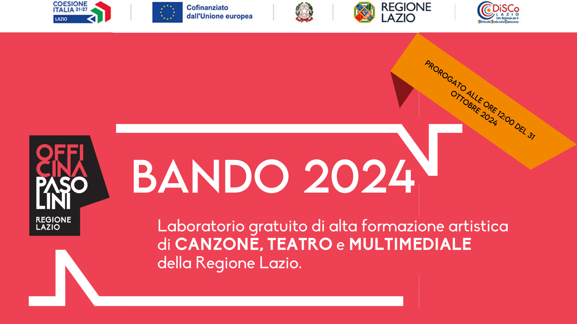 progato il bando fino al 31 ottobre alle 12:00