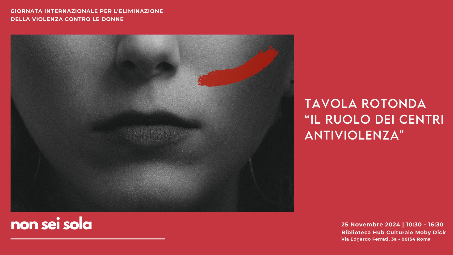 Illustrazione Particolare della locandina "tavola rotonda: Il ruolo dei centri antiviolenza"