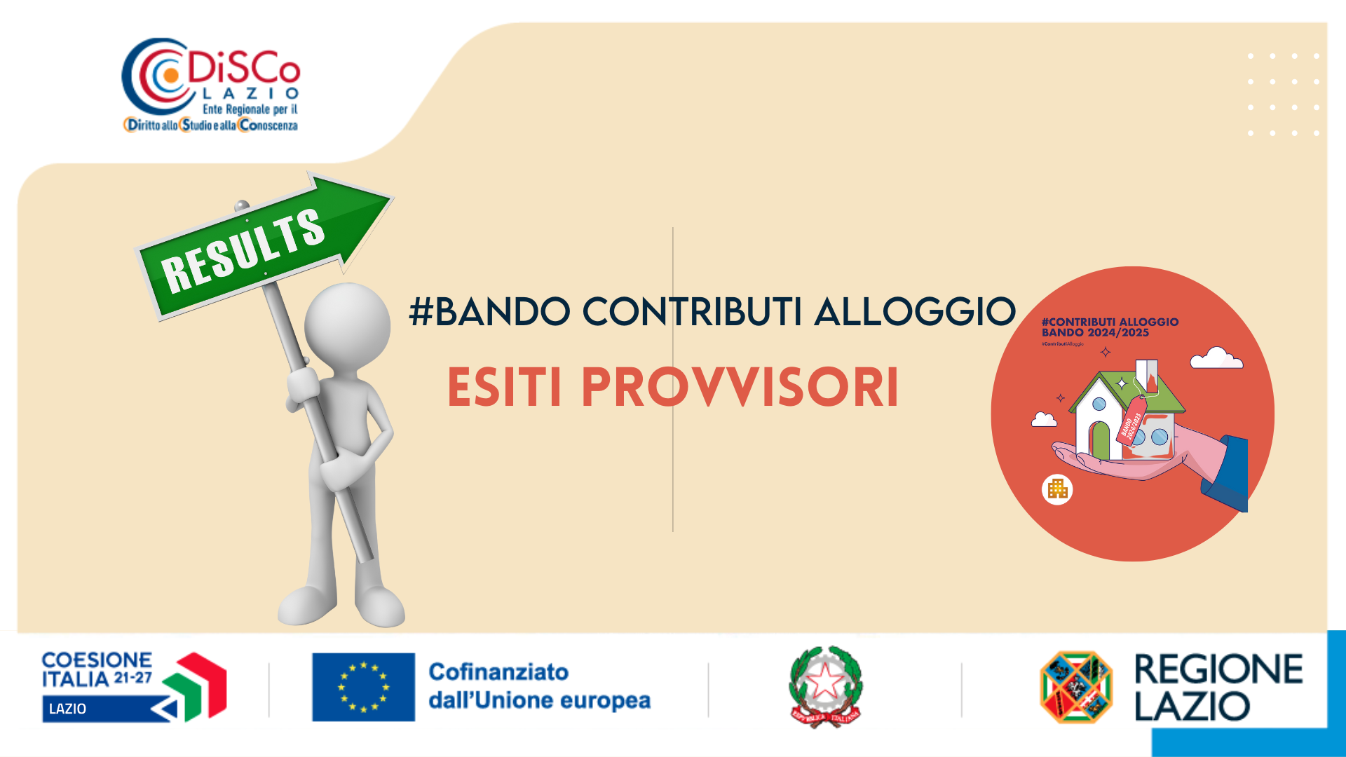 Illustrazione - esiti provvisori bando contributi alloggio