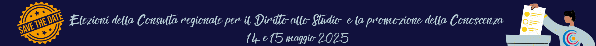 banner elezioni consulta regionale 14 e 15 maggio 2025